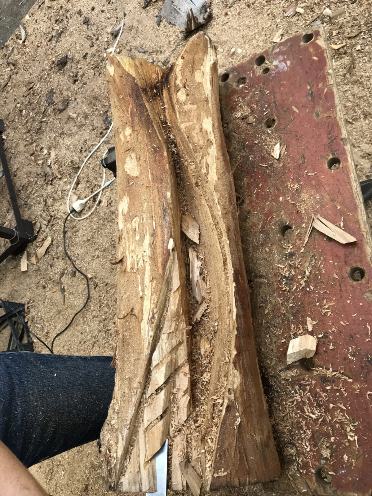 und dann ran ans Holz