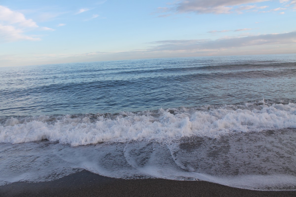Das Mittelmeer in Roquetas de Mar, unserem Urlaubsort