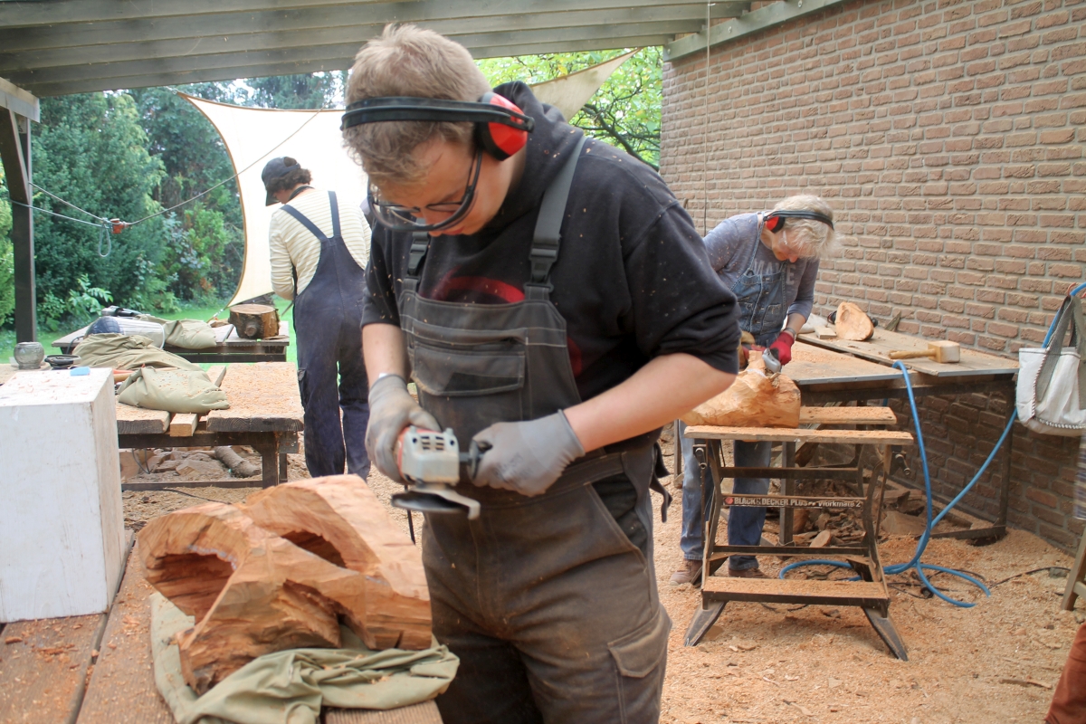 Lukas bei der Arbeit