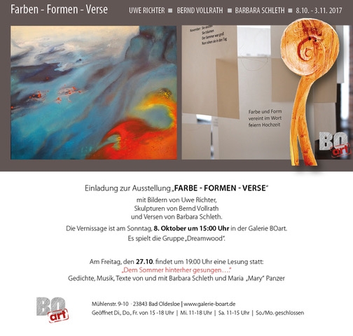 der Einladungsprospekt der Galerie